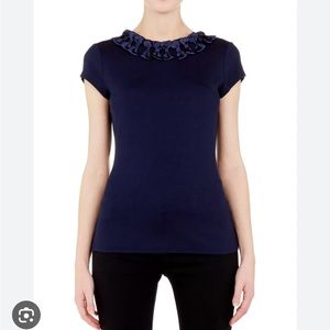Ted Baker Navy Bow Tee size 1 excellent condition